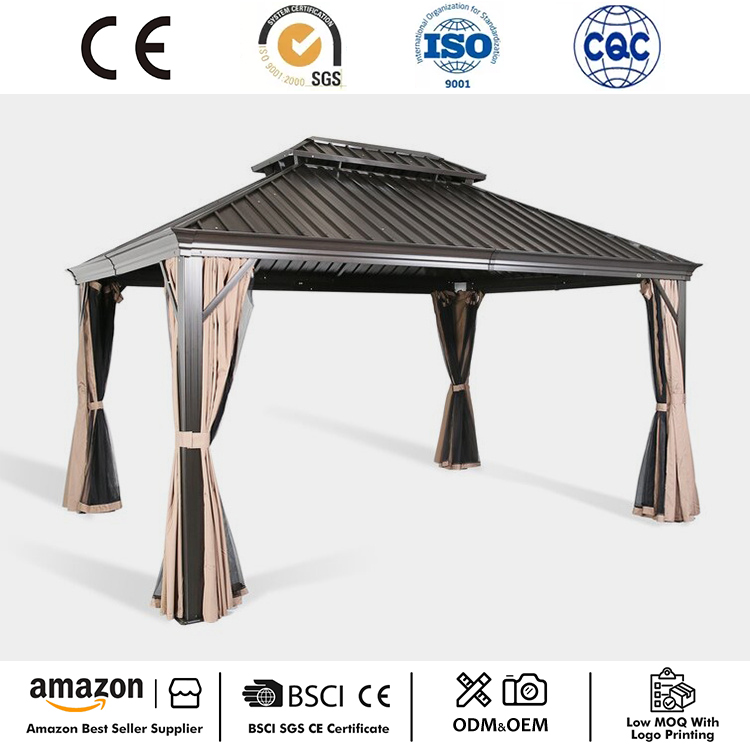 12' x 10' एल्युमिनियम फ्रेम हार्डटप Gazebo