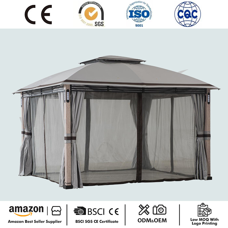 2 टियर ब्याकत नरम शीर्ष gazebo